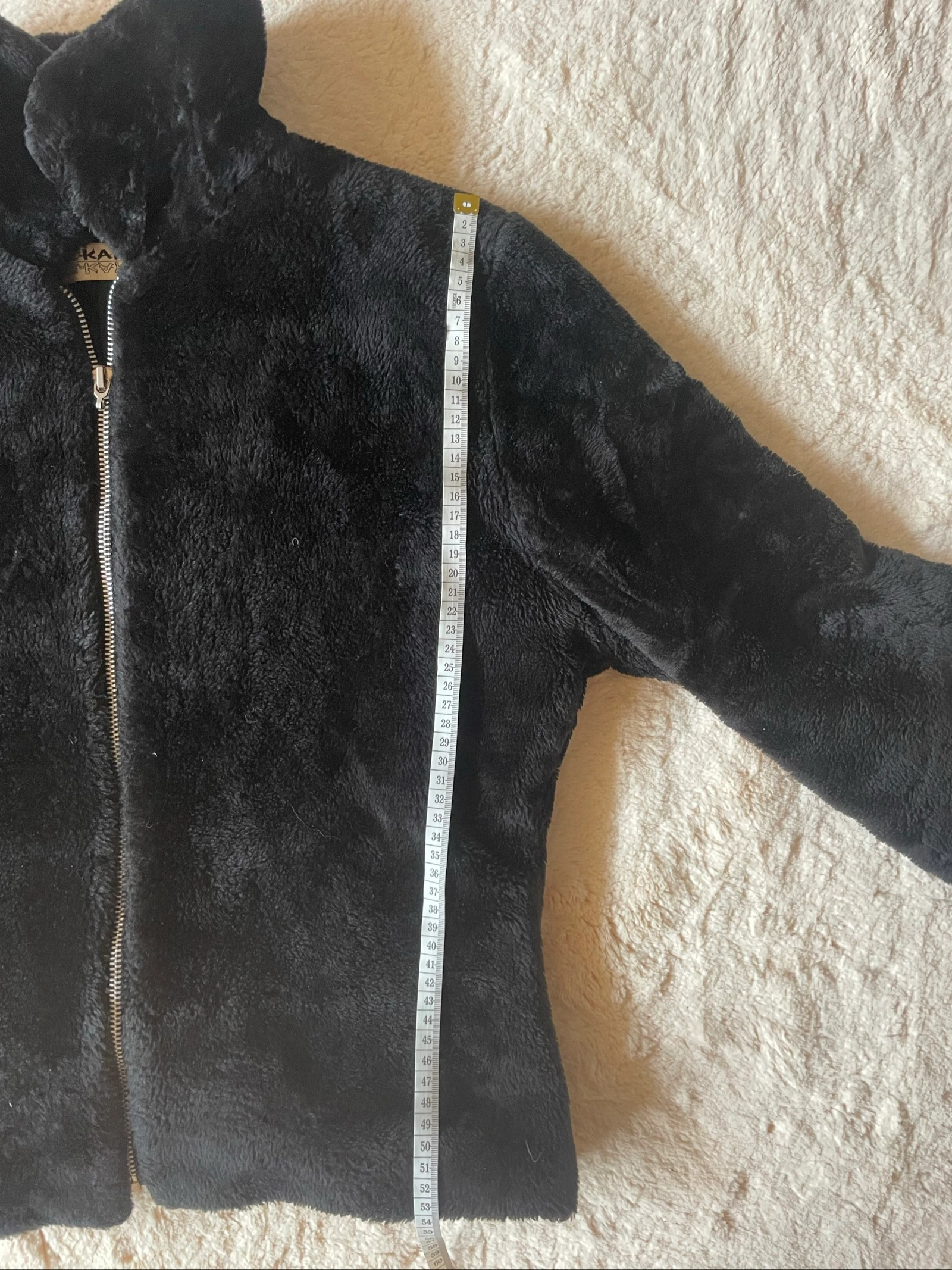 Casaco de pelo sintético preto super macio | Fecho de zíper – photo 6